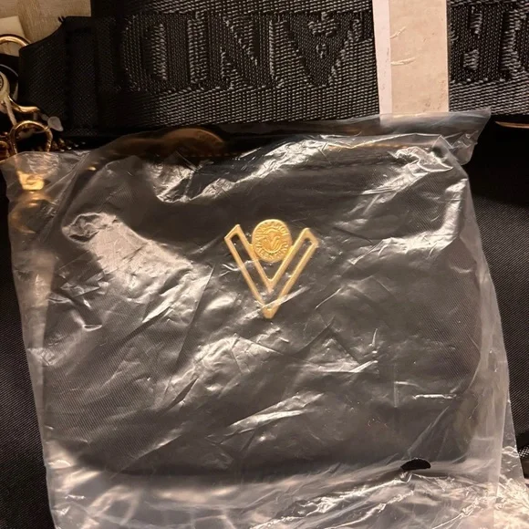 Valentino Orlandi Black Crossbody Bag and Matching Wallet New With Tags